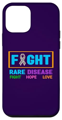 Hülle für iPhone 12 mini T-Shirt zum Tag der Seltenen Krankheiten 2025 — Bekämpfen Sie das Bewusstsein für seltene Krankheiten von Support Rare Disease Zebra Ribbons Apparel.