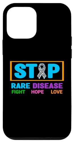 Hülle für iPhone 12 mini Unterstützen Sie das Aufklärungsshirt für seltene Krankheiten — Tag der Seltenen Krankheiten 2025 von Support Rare Disease Zebra Ribbons Apparel.