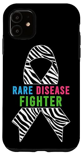 Hülle für iPhone 11 Shirt für seltene Krankheiten Tag 2025 – Bewusstsein für seltene Krankheiten von Support Rare Diseases - Zebra Ribbon Apparel.