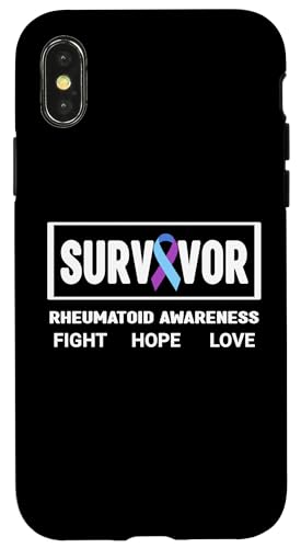 Hülle für iPhone X/XS Rheumatoides Survivor Shirt – Bewusstsein für rheumatoide Arthritis von Support Rheumatoid Arthritis Apparel.