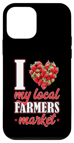 Hülle für iPhone 12 mini "I Love My Local Farmers Market" Erdbeerliebe Herzform von Support Your Farmers Markets Essentials and Merch