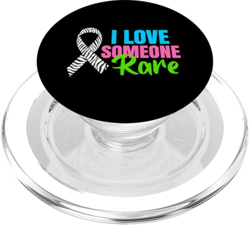 I Love Awareness Shirt für seltene Krankheiten - Tag der Seltenen Krankheiten 2025 PopSockets PopGrip für MagSafe von Support Zebra Rare Disease Day Apparel.