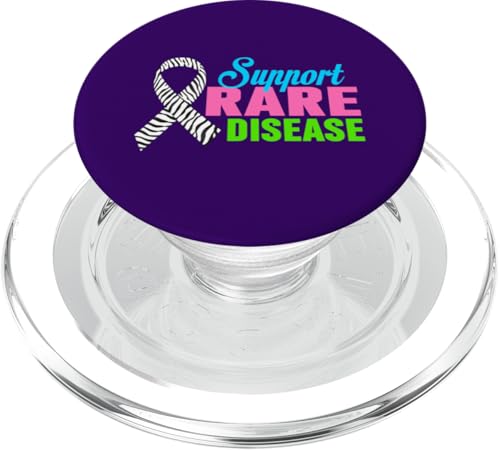 Shirt zum Tag der seltenen Krankheit 2025 – Unterstützung des Bewusstseins für seltene Krankheiten PopSockets PopGrip für MagSafe von Support Zebra Rare Disease Day Apparel.