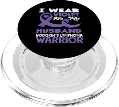 Hodgkin-Lymphom Awareness Ich trage Violett für meinen Mann PopSockets PopGrip für MagSafe von Supporters Hodgkin's Lymphoma Fighters Survivors