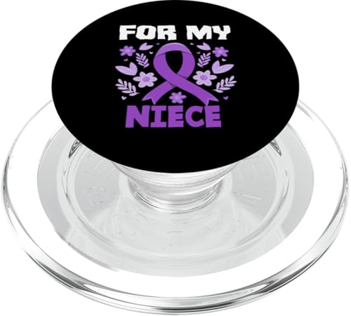 Hodgkin-Lymphom-Bewusstsein für meine Nichte Violet Ribbon PopSockets PopGrip für MagSafe von Supporters Hodgkin's Lymphoma Fighters Survivors