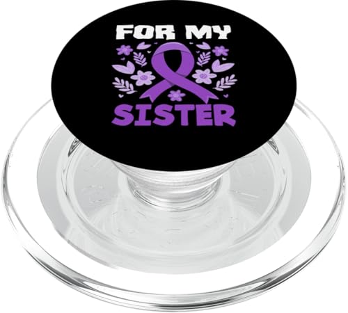 Hodgkin-Lymphom-Bewusstsein für meine Schwester Violet Ribbon PopSockets PopGrip für MagSafe von Supporters Hodgkin's Lymphoma Fighters Survivors