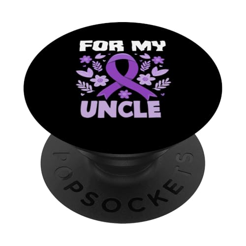 Hodgkin-Lymphom-Bewusstsein für meinen Onkel Violet Ribbon PopSockets Klebender PopGrip von Supporters Hodgkin's Lymphoma Fighters Survivors