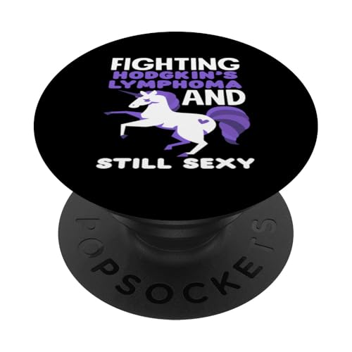 Hodgkins Lymphom-Bewusstsein Einhorn kämpft und immer noch sexy PopSockets Klebender PopGrip von Supporters Hodgkin's Lymphoma Fighters Survivors