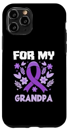 Hülle für iPhone 11 Pro Hodgkin-Lymphom Awareness For My Grandpa Violet Ribbon von Supporters Hodgkin's Lymphoma Fighters Survivors