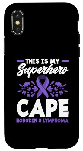 Hülle für iPhone X/XS Violettes Band, Bewusstsein für Hodgkin-Lymphom, mein Superheld von Supporters Hodgkin's Lymphoma Fighters Survivors