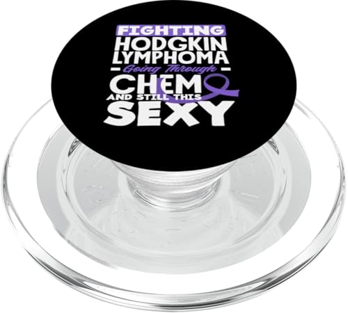 Violettes Band gegen das Hodgkin-Lymphom zur Bekämpfung der Chemotherapie PopSockets PopGrip für MagSafe von Supporters Hodgkin's Lymphoma Fighters Survivors