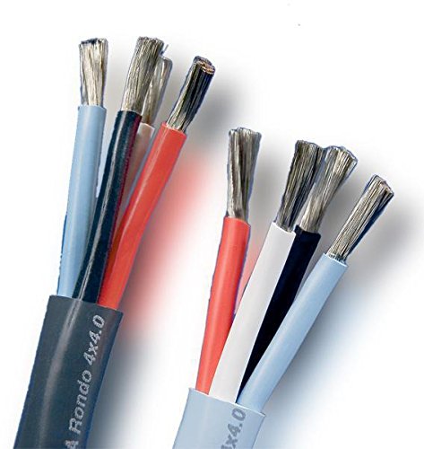 Supra Cables Rondo Lautsprecherkabel 4 x 4,0mm², verzinnt - Bi Wire - Bi Amping - Meterware Eis Blau von Supra Cables