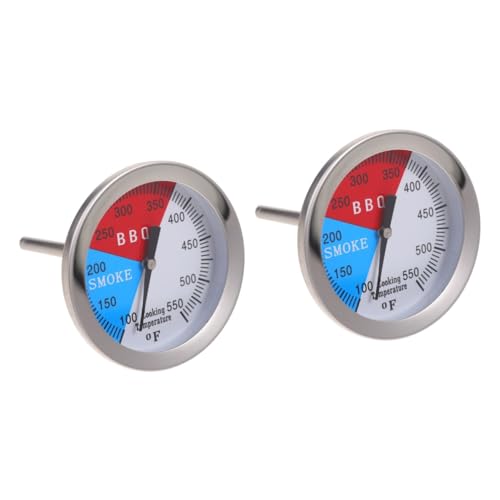 Supvox 2st Ofenthermometer Grillen Fleisch Sofort Lesen Fleischthermometer Grilltemperaturprüfgerät Grillthermometer Backtemperaturanzeige Küchenthermometer Bimetall-thermometer Glas von Supvox