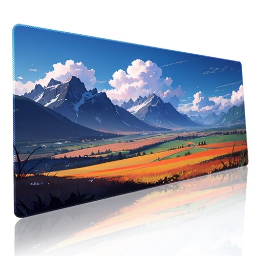 Surwin Mauspad Groß, Landschaft Muster Mouse Pad Gaming Office Mousepad Mauspads Gaming Mat Pad rutschfest Desk Mat - Verbessert Präzision und Geschwindigkeit (Herbst,300x800mm) von Surwin