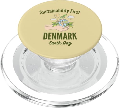 Nachhaltigkeit Erster Dänemark Urlaub Dänemark Earth Day PopSockets PopGrip für MagSafe von Sustainability First Earth Day Design