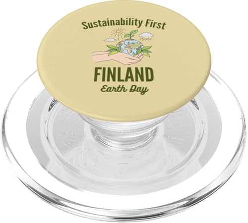 Nachhaltigkeit Erster Finnland Urlaub Finnland Earth Day PopSockets PopGrip für MagSafe von Sustainability First Earth Day Design