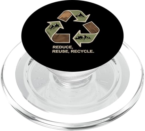 Wiederverwendung Reduzieren Recycling Recycling Naturliebhaber Earth Day PopSockets PopGrip für MagSafe von Sustainable Eco Friendly Urban Green Fashion Tees