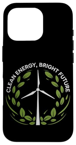 Windturbine Nature Lover Earth Day Clean Energy Supporter Hülle für iPhone 16 Pro von Sustainable Eco Friendly Urban Green fashion Tees