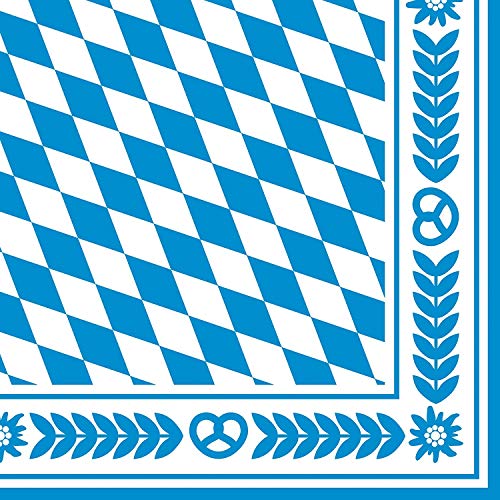 Susy Card 11095262 Serviette, Bayernraute, Blau/Weiß, 33 x 33 cm von Susy Card