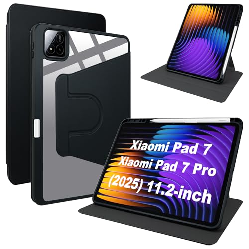 Suttkue Schutzhülle für Xiaomi Pad 7 Case, hochwertige Hartschale, leicht, hochwertiger PC, kratzfest, Schwarz für Tablet-Hülle von Suttkue