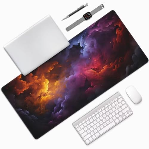 Abstrakt Mauspad XXL Mauspad 800x400 mm Schreibtischunterlage, Wasserdicht Mauspad Kunstwolke Mousepad XXL, Gaming Mauspad Groß rutschfeste Unterseite, für Gaming Zubehör Zimmer Deko, Geschenk -MU799 von Suuiizaa