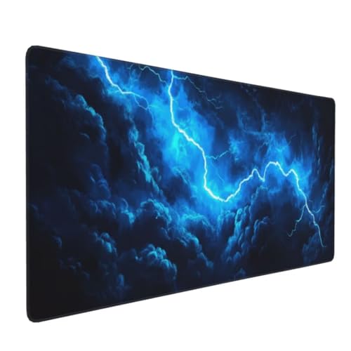 Blau Wolke Mauspad XXL Mauspad 1400x600x3mm Schreibtischunterlage, Wasserdicht Mauspad anime Mousepad XXL, Gaming Mauspad Groß Verbessert Präzision und Geschwindigkeit, für Gaming Zubehör Zimmer Deko von Suuiizaa