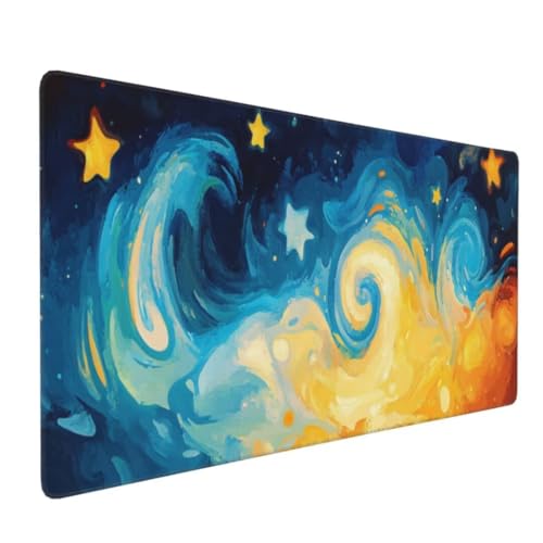 Bunt Wolken Mauspad XXL Mauspad 1200x400x3mm Schreibtischunterlage, Wasserdicht Mauspad anime Mousepad XXL, Gaming Mauspad Groß Verbessert Präzision und Geschwindigkeit, für Gaming Zubehör Zimmer Deko von Suuiizaa