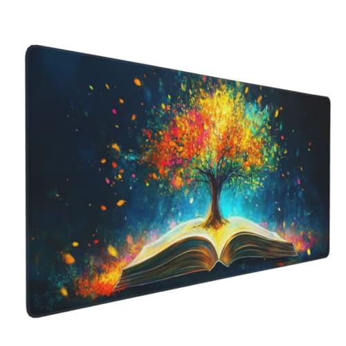 Farbe Baum Mauspad XXL Mauspad 1200x600x3mm Schreibtischunterlage, Wasserdicht Mauspad anime Mousepad XXL, Gaming Mauspad Groß Verbessert Präzision und Geschwindigkeit, für Gaming Zubehör Zimmer Deko von Suuiizaa