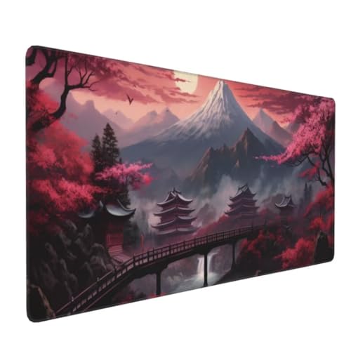 Japan Stil Mauspad XXL Mauspad 700x400x3mm Schreibtischunterlage, Wasserdicht Mauspad anime Mousepad XXL, Gaming Mauspad Groß Verbessert Präzision und Geschwindigkeit, für Gaming Zubehör Zimmer Deko von Suuiizaa