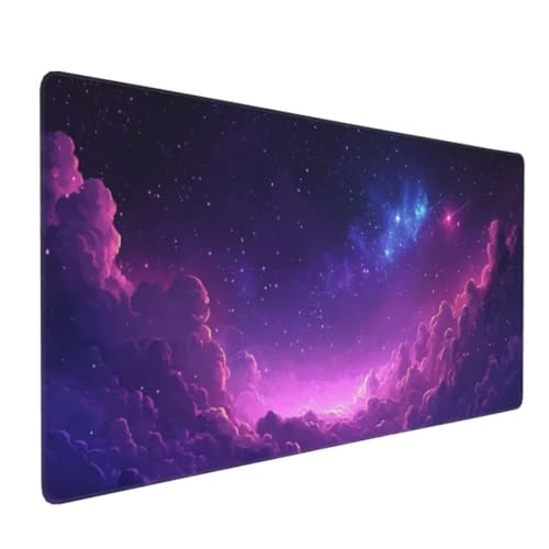 Lila Stern Mauspad XXL Mauspad 900x400x3mm Schreibtischunterlage, Wasserdicht Mauspad anime Mousepad XXL, Gaming Mauspad Groß Verbessert Präzision und Geschwindigkeit, für Gaming Zubehör Zimmer Deko von Suuiizaa