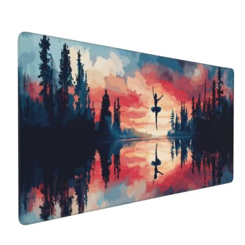 See Wald Mauspad XXL Mauspad 900x500x3mm Schreibtischunterlage, Wasserdicht Mauspad anime Mousepad XXL, Gaming Mauspad Groß Verbessert Präzision und Geschwindigkeit, für Gaming Zubehör Zimmer Deko von Suuiizaa