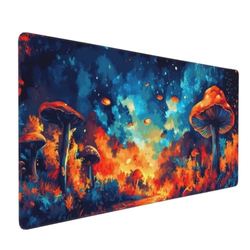 Traum Pilz Mauspad XXL Mauspad 1400x600x3mm Schreibtischunterlage, Wasserdicht Mauspad anime Mousepad XXL, Gaming Mauspad Groß Verbessert Präzision und Geschwindigkeit, für Gaming Zubehör Zimmer Deko von Suuiizaa