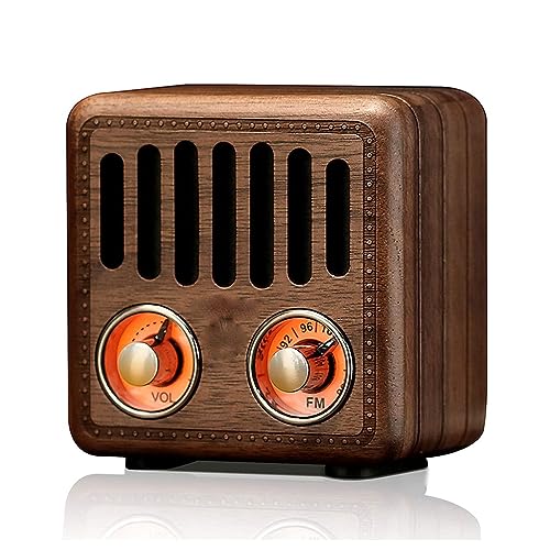 Suuim Retro klassischer tragbarer FM-Radio-Lautsprecher, unterstützt TF-Kartenspieler (Farbe: A, Größe: 96 x 96 x 50 mm) (D 96 x 96 x 50 mm) von Suuim