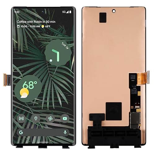 SwarKing OLED kompatibel mit Google Pixel 6 Pro Display Touch Screen Digitizer (Schwarz ohne Rahmen) Ersatzteile mit kostenlosen Werkzeugen von SwarKing