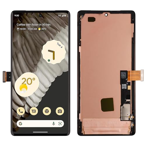 SwarKing LCD Display kompatibel mit Google Pixel 7 Pro GP4BC GE2AE (Schwarz mit Rahmen) Ersatzteile mit kostenlosen Werkzeugen von SwarKing