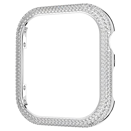 Swarovski Sparkling Gehäuserahmen für Die Apple Watch Series 7, Rhodinierter 41 mm Kristallrahmen von Swarovski
