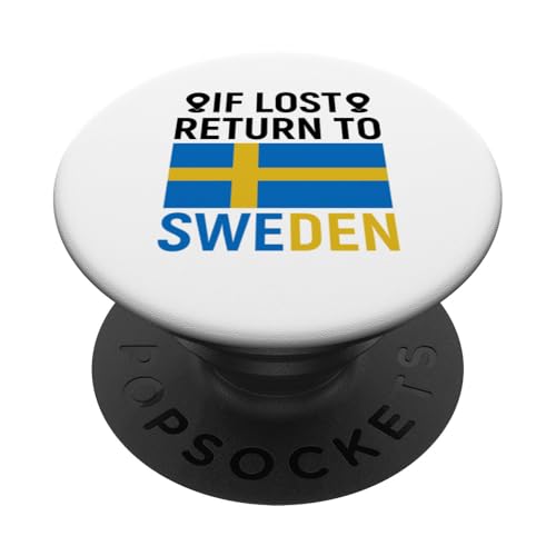 Schweden-Flagge PopSockets mit austauschbarem PopGrip von Swedish Gifts for Men and Women