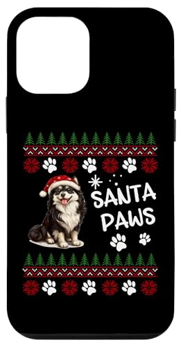 Hülle für iPhone 12 mini Niedlicher schwedischer Lapphund-Hund, hässliche Weihnachtsmannpfoten von Swedish Lapphund Christmas Dog Breed Designs