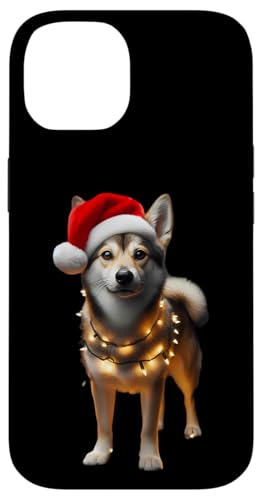 Hülle für iPhone 14 Schwedischer Vallhund Hund Weihnachtsmannmütze Weihnachtsbeleuchtung Besitzer Mama von Swedish Vallhund Dog Christmas Products