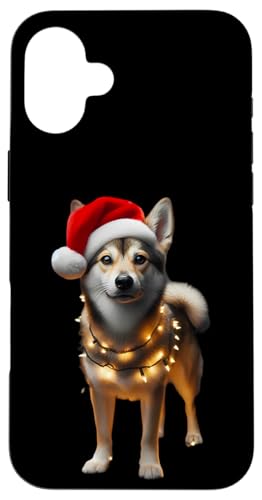 Hülle für iPhone 16 Plus Schwedischer Vallhund Hund Weihnachtsmannmütze Weihnachtsbeleuchtung Besitzer Mama von Swedish Vallhund Dog Christmas Products