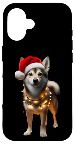 Hülle für iPhone 16 Schwedischer Vallhund Hund Weihnachtsmannmütze Weihnachtsbeleuchtung Besitzer Mama von Swedish Vallhund Dog Christmas Products