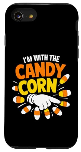 Ich bin mit dem Candy Corn Frohen Halloween-Abend Hülle für iPhone SE (2020) / 7 / 8 von Sweet Candy Corn Spooky Scary Halloween Design