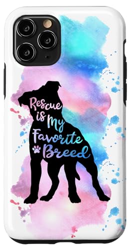 Hülle für iPhone 11 Pro Rescue ist mein Lieblingsrasse-Aquarell-Pitbull von SweetClassy TS Designs