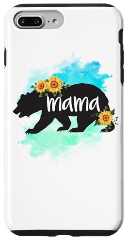 Hülle für iPhone 7 Plus/8 Plus Mama Bär Sonnenblumen-Aquarell von SweetClassy TS Designs