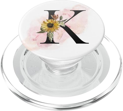 Sonnenblume - Monogramm Buchstabe K - Nettes Mädchengeschenk PopSockets PopGrip für MagSafe von SweetClassy TS Designs