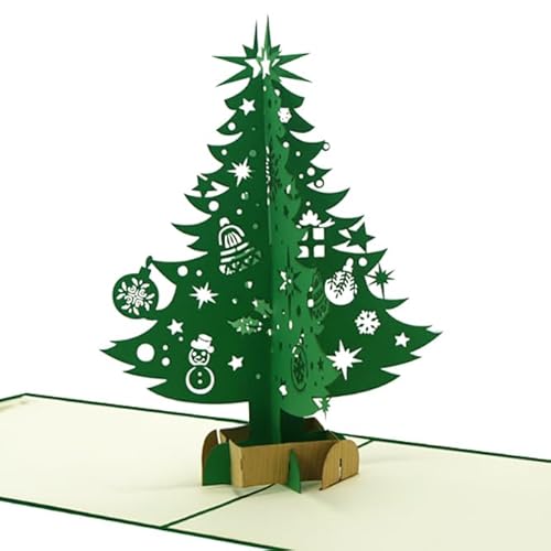 Sweetpopup [Neu] Weihnachtskarte Pop Up Karte zu Weihnachten - 3D Weihnachtsbaum, filigran & handgemacht N002z von Sweetpopup