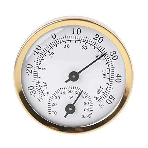 Sweo Analoges Thermometer / Hygrometer für den Innenbereich, Luftfeuchtigkeitssensor, Temperaturmesser, 58 mm, Haushalt für Wetterstation zum Aufhängen zu Hause, im Büro oder im Freien von Sweo