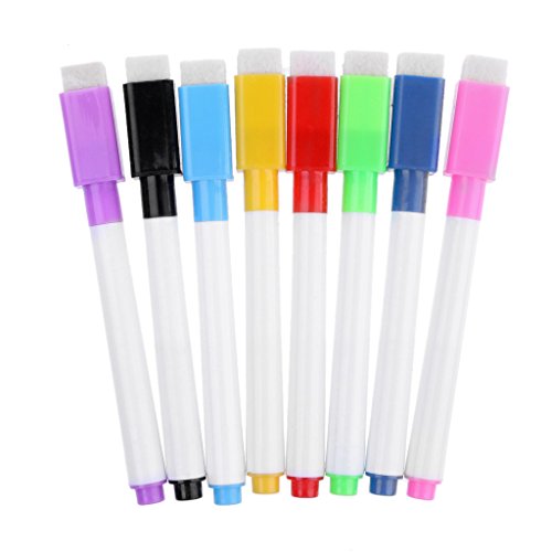 Swetopq 1 Set Whiteboard Stift Löschbarer Marker Büro Und Schulbedarf 8 Farben Kreidestifte von Swetopq