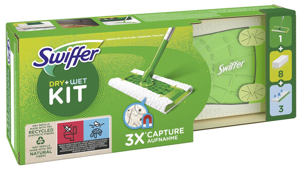 Swiffer Starter Set Bodenwischer für Staub und Schmutz von Swiffer