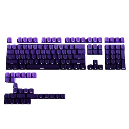 Swiixxer Double Shot PBT-Tastenkappe mit Hintergrundbeleuchtung, Farbverlauf Lila, 130-Tasten-Kompletttastenkappen-Set für Mechanische Tastatur von Swiixxer